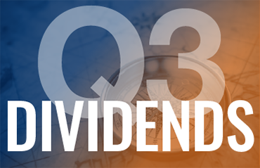 Graphic illustration indication third quarter dividends